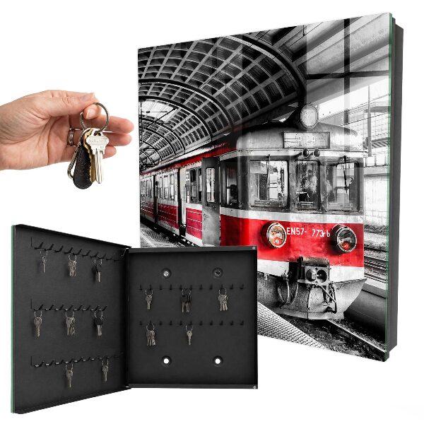 Nástěnná skříňka na klíče Železniční symetrie