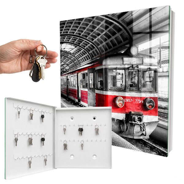 Nástěnná skříňka na klíče Železniční symetrie