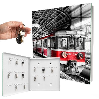 Nástěnná skříňka na klíče Železniční symetrie
