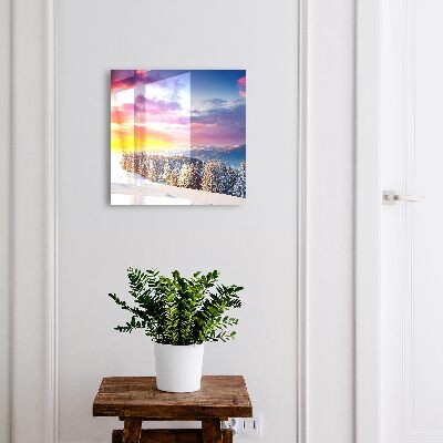 Ozdobná skříňka na klíče Zimní západ slunce