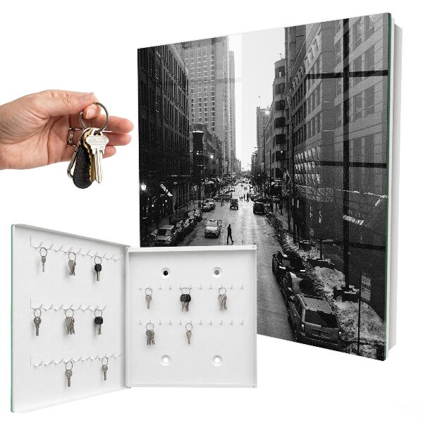 Ozdobná skříňka na klíče Každodenní život ve městě