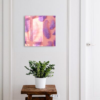 Ozdobná skříňka na klíče Fialové peří