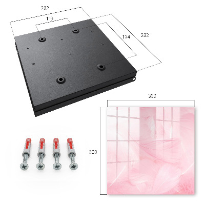 Nástěnná skříňka na klíče Růžové peří