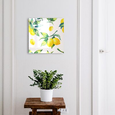 Nástěnná skříňka na klíče akvarel citrony