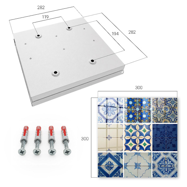 Ozdobná skříňka na klíče Azulejos dlaždice
