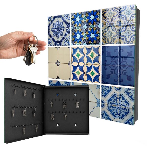 Ozdobná skříňka na klíče Azulejos dlaždice