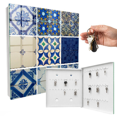 Ozdobná skříňka na klíče Azulejos dlaždice