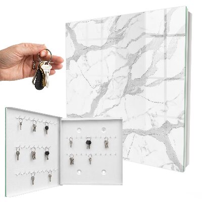 Nástěnná skříňka na klíče Mramorová elegance