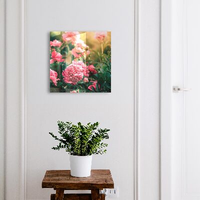 Ozdobná skříňka na klíče Růžové pivoňky