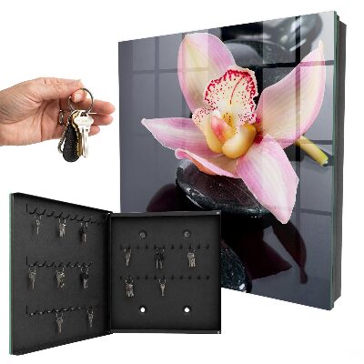 Nástěnná skříňka na klíče Orchidejové kameny