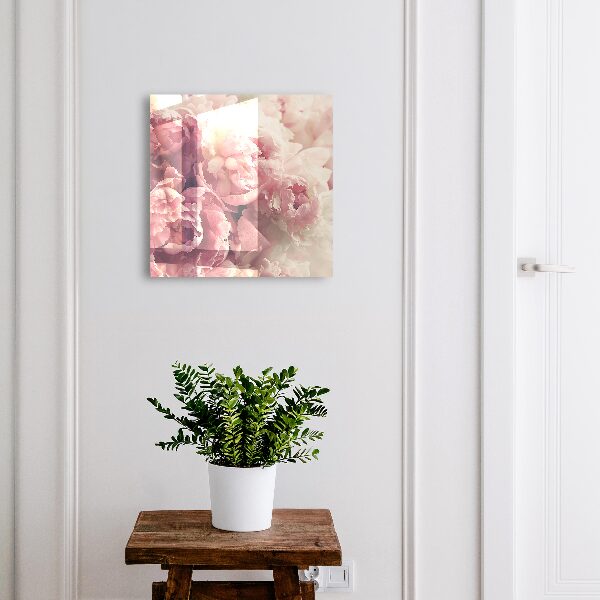 Ozdobná skříňka na klíče Květy pivoňky