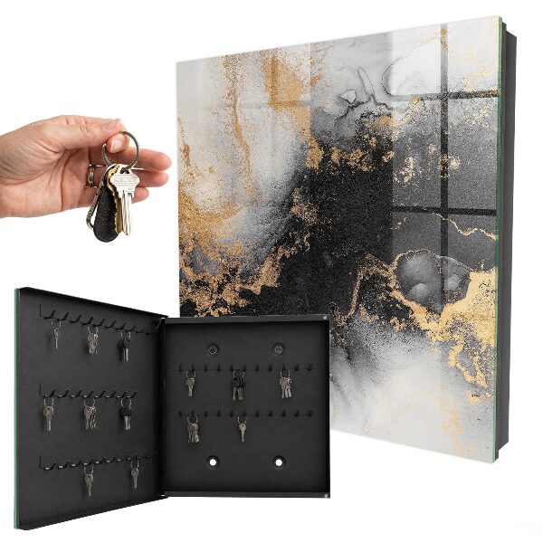 Ozdobná skříňka na klíče Černá elegance