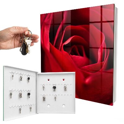 Nástěnná skříňka na klíče Růže detail