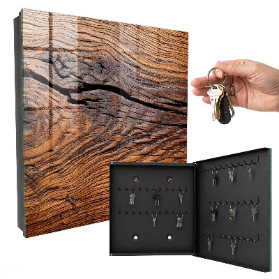 Nástěnná skříňka na klíče Dřevěná textura