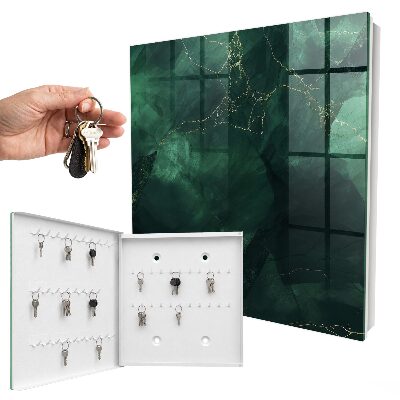 Ozdobná skříňka na klíče Zelená elegance