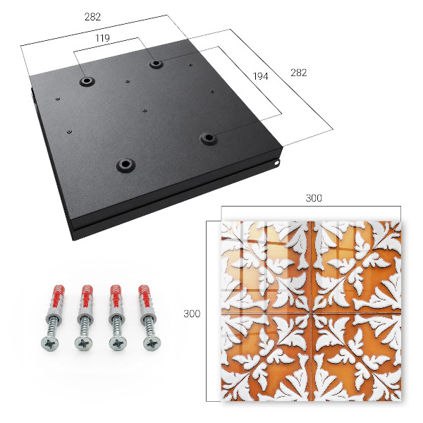 Nástěnná skříňka na klíče Rostlinný motiv