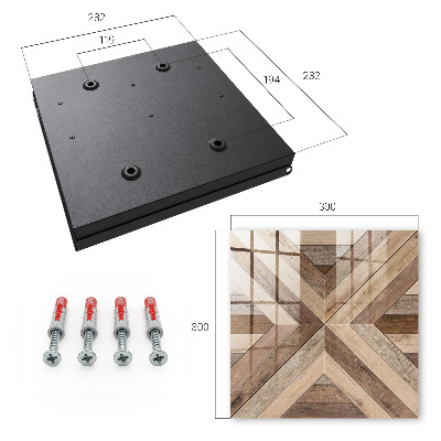 Nástěnná skříňka na klíče Dřevěná geometrie