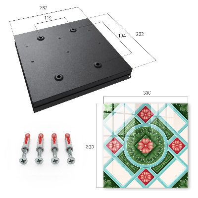 Nástěnná skříňka na klíče Květinová geometrie