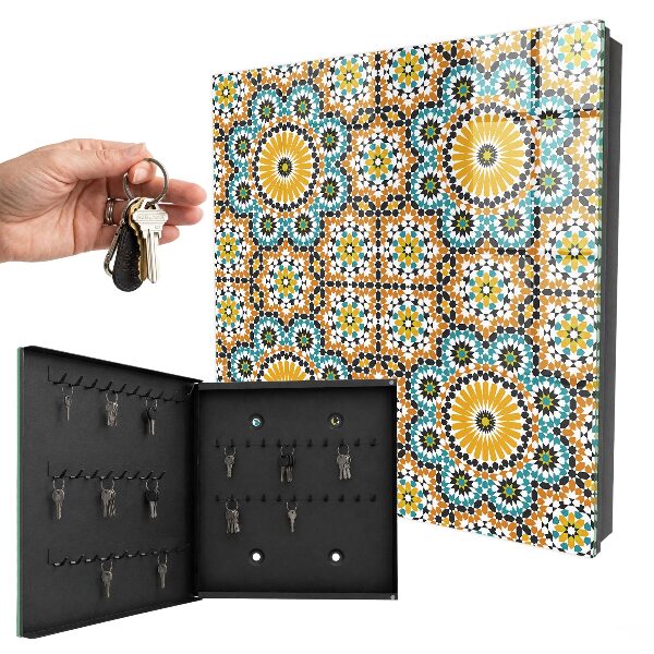 Ozdobná skříňka na klíče Geometrická mozaika