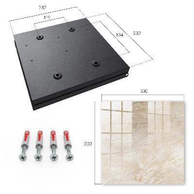 Nástěnná skříňka na klíče Béžový mramor