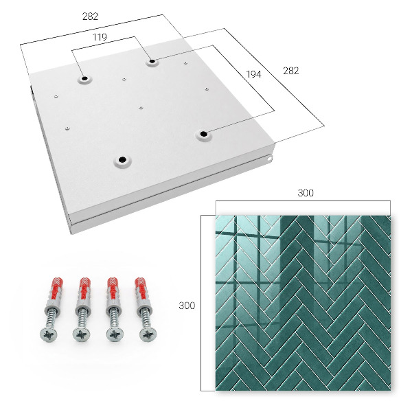 Ozdobná skříňka na klíče Tyrkysová rybí kost