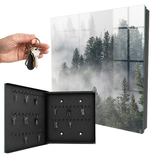 Ozdobná skříňka na klíče Mlžný les