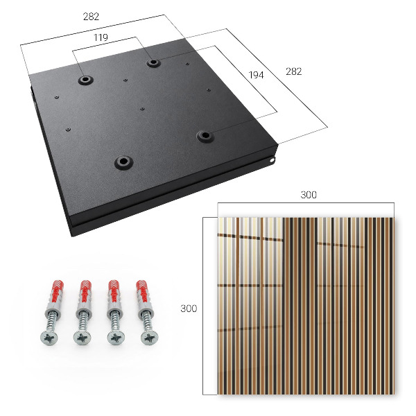 Nástěnná skříňka na klíče Minimalistické pruhy