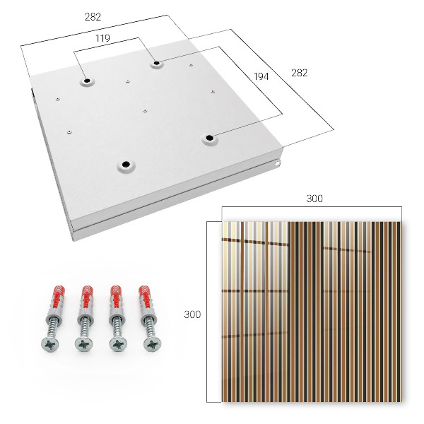 Nástěnná skříňka na klíče Minimalistické pruhy