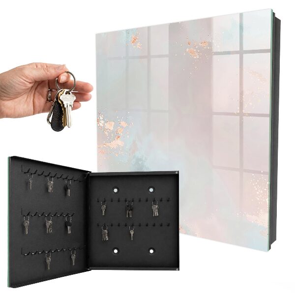 Ozdobná skříňka na klíče Pastelová abstrakce