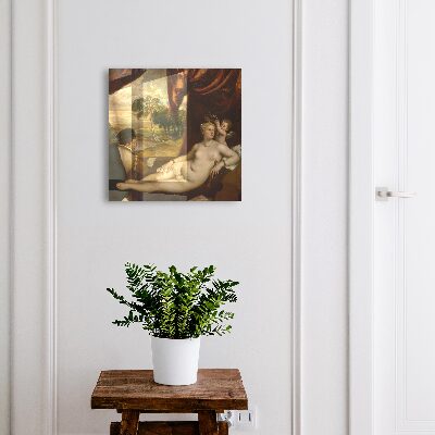 Nástěnná skříňka na klíče Tizianova Venuše a luthier