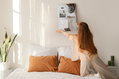 Nástěnka na zeď Elegantní vlny v odstínech hnědé