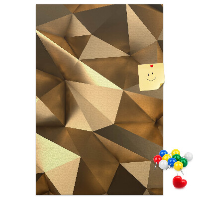 Korková tabule Geometrické vzory v odstínech hnědé