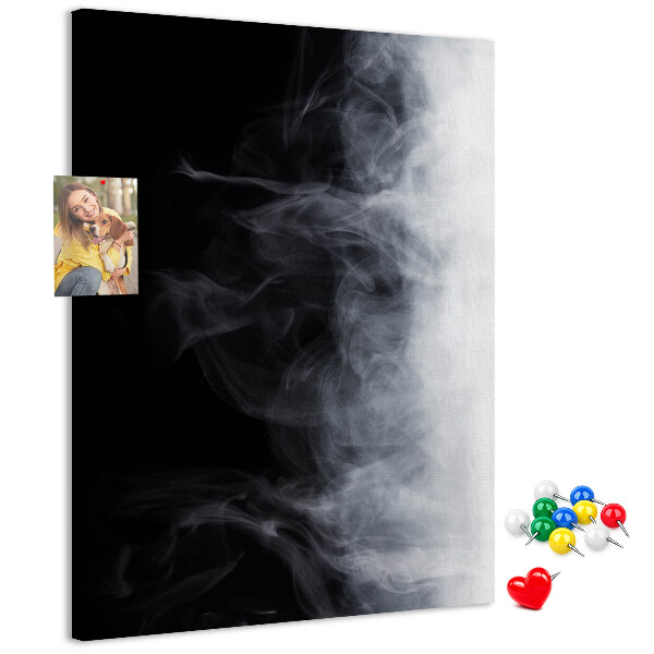 Nástěnka na zeď Černá a bílá mlha s jemným přechodem