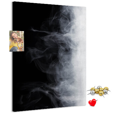 Nástěnka na zeď Černá a bílá mlha s jemným přechodem