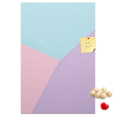 Korková tabule Geometrické tvary v pastelových odstínech