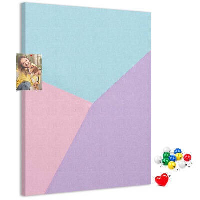 Korková tabule Geometrické tvary v pastelových odstínech
