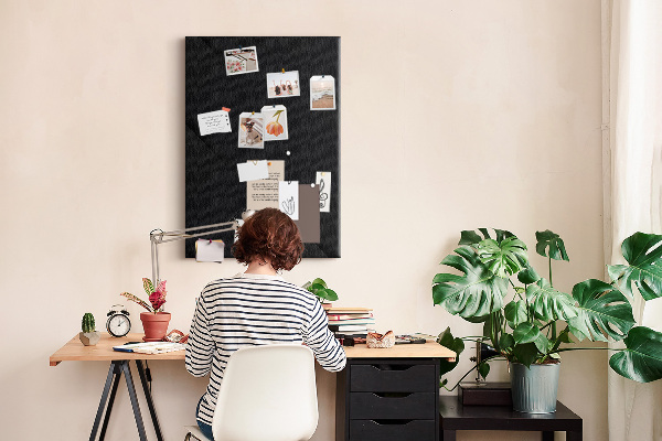 Nástěnka korková Černá tabule s minimalistickým designem
