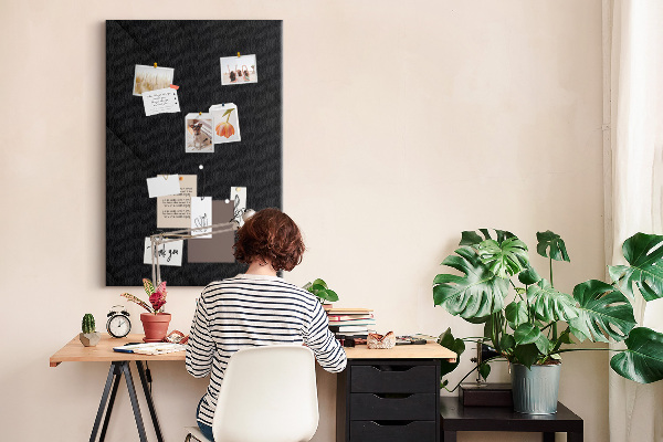 Nástěnka korková Černá tabule s minimalistickým designem