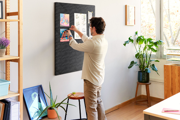 Nástěnka korková Černá tabule s minimalistickým designem