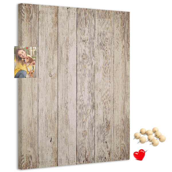 Korková tabule Rustikální prkna v přírodním odstínu