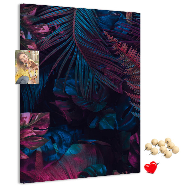 Nástěnka na zeď Tajemný les v intenzivních barvách