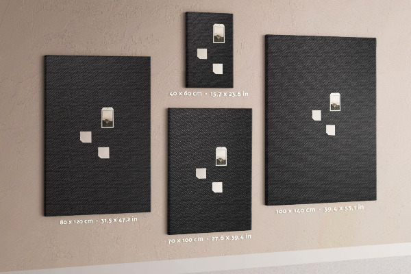 Nástěnka na zeď Černá textura s jemným uhlově černým vzorem