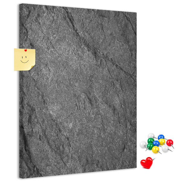 Nástěnka na zeď Šedočerná textura přírodního kamene
