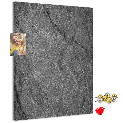Nástěnka na zeď Šedočerná textura přírodního kamene