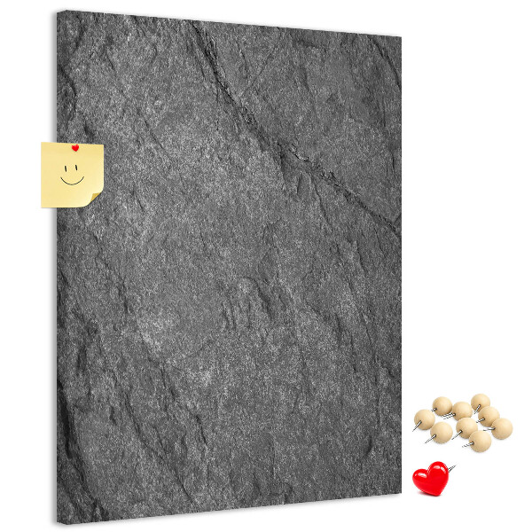 Nástěnka na zeď Šedočerná textura přírodního kamene