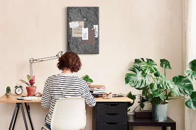 Nástěnka na zeď Šedočerná textura přírodního kamene