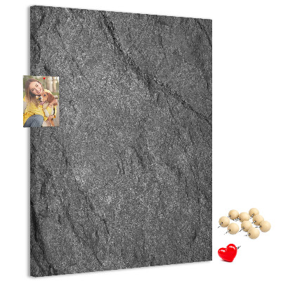 Nástěnka na zeď Šedočerná textura přírodního kamene