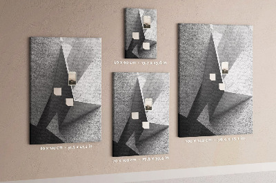 Nástěnka na zeď Betonová geometrie v odstínech šedé