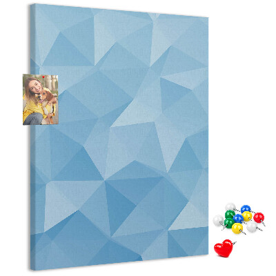 Nástěnka korková Geometrické tvary v odstínech modré