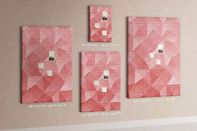 Korková tabule Abstraktní růžový geometrický trojúhelníkový vzor